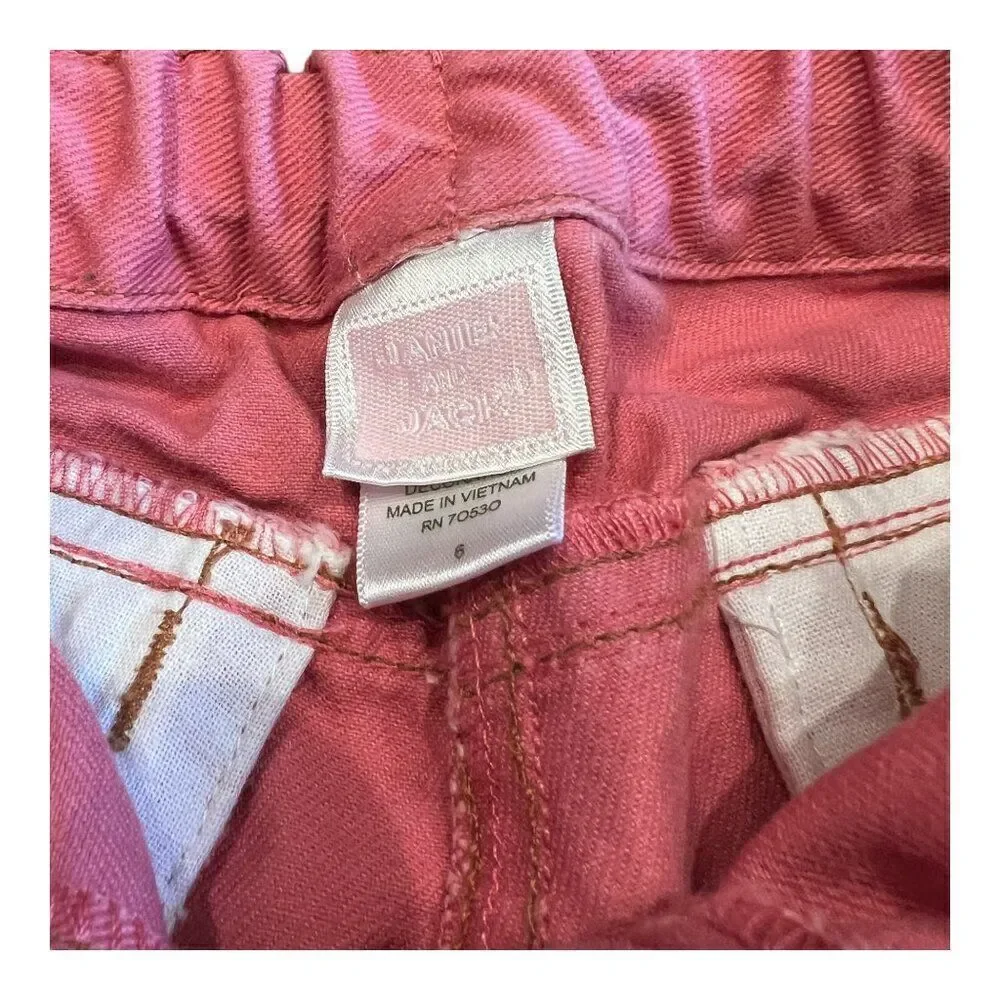 Janie & Jack Vintage Y2K Bubble Gum Pink Classic Style Denim Jeans Size 6